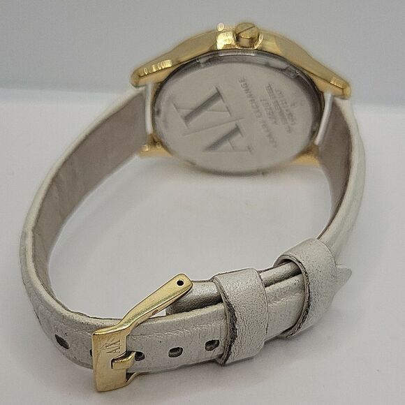 Armani Exchange AX5207 Womens White Leather Analog Dial Quartz Wrist Watch BC500 - Picture 11 of 11